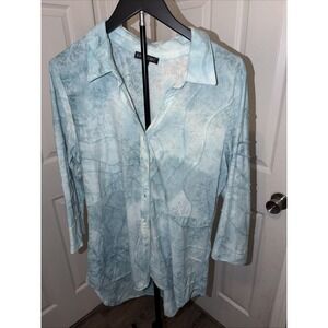 Boho Chic Large Tunic Artisanal Texture Ethereal Colorway Loose Flowy Western